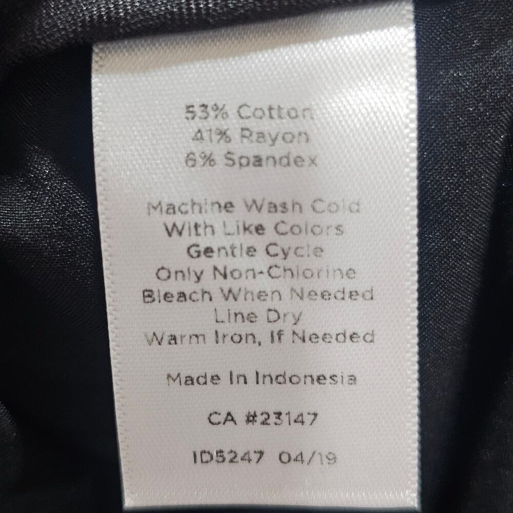 Talbots Hampshire Ankle Pants Women Size 12 Black White Polka Dot Stretch Career - Picture 4 of 5
